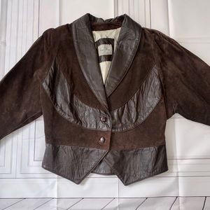 Vintage and sophisticated leather and suede jacket